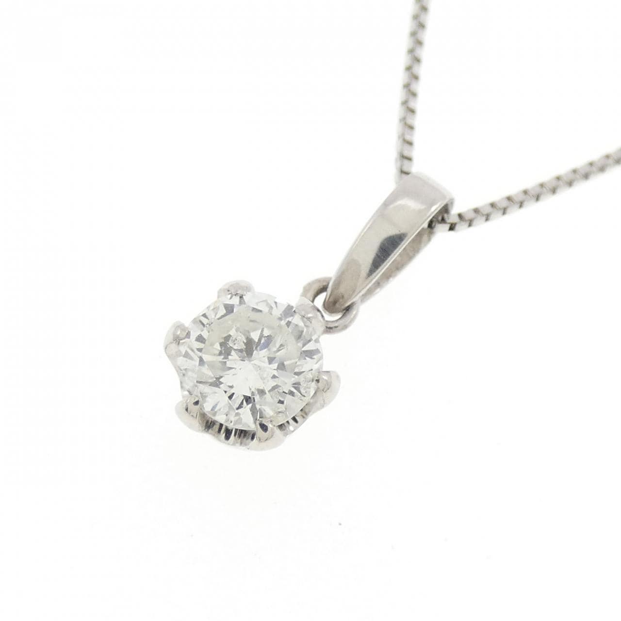 PT900/PT850 ソリティア ダイヤモンド ネックレス 0.32CT
