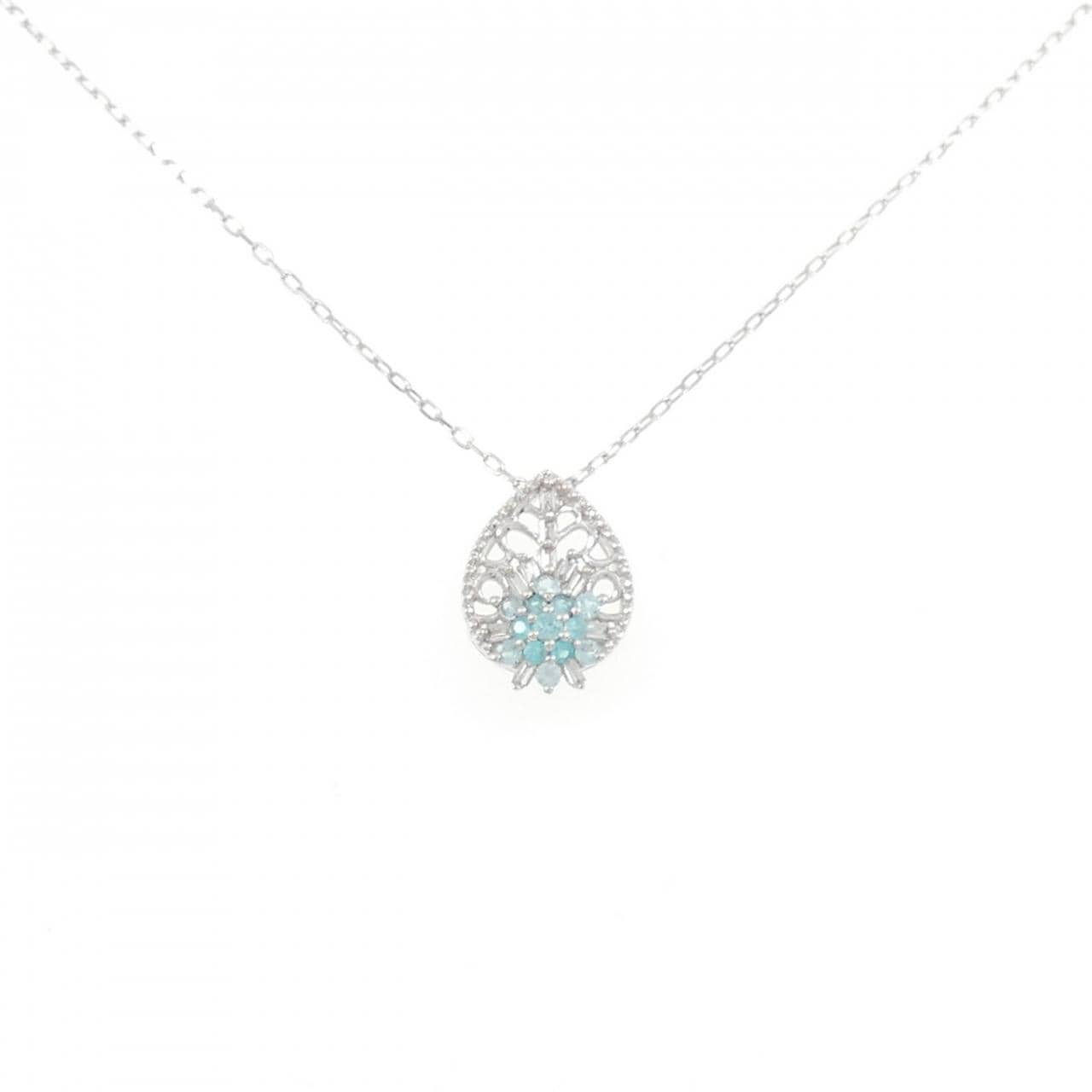 K18WG トルマリン ネックレス 0.13CT