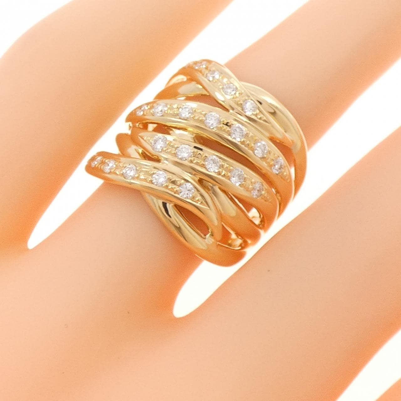 K18YG ダイヤモンド リング 0.40CT