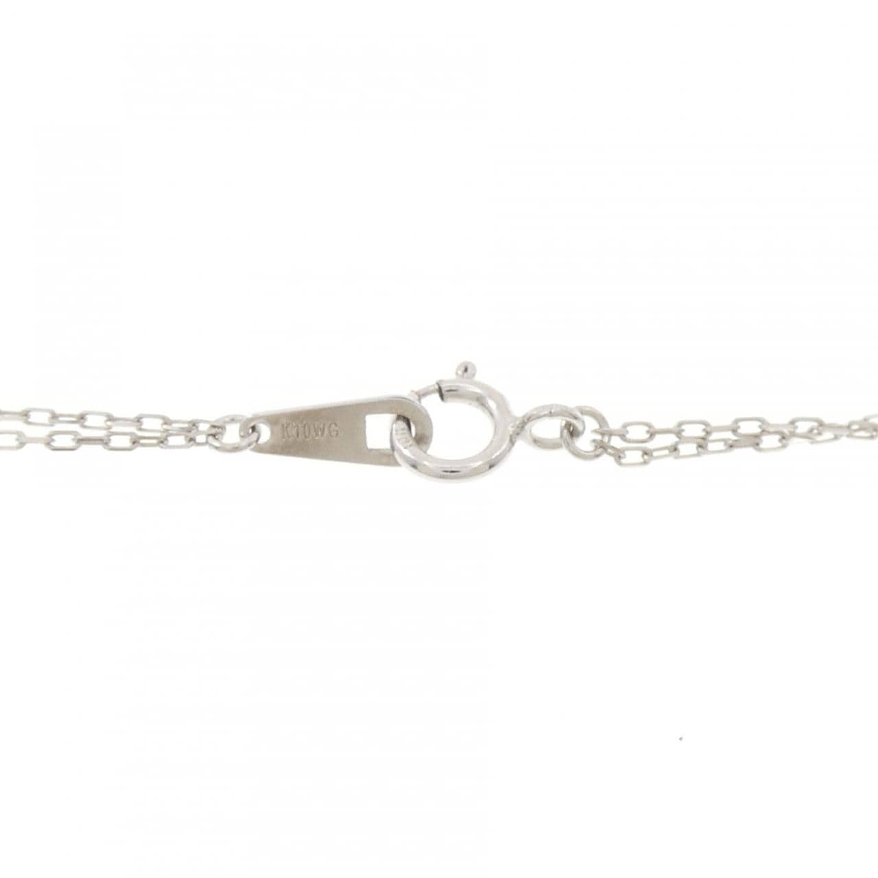 K10WG ハート ダイヤモンド ネックレス 0.03CT