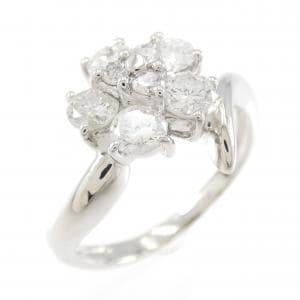 PT900 フラワー ダイヤモンド リング 1.00CT