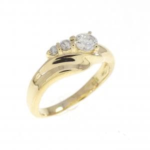 K18YG ダイヤモンド ピンキーリング 0.20CT