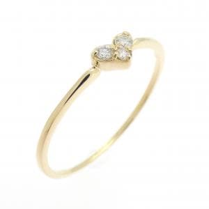【リメイク】K18YG ハート ダイヤモンド リング 0.05CT