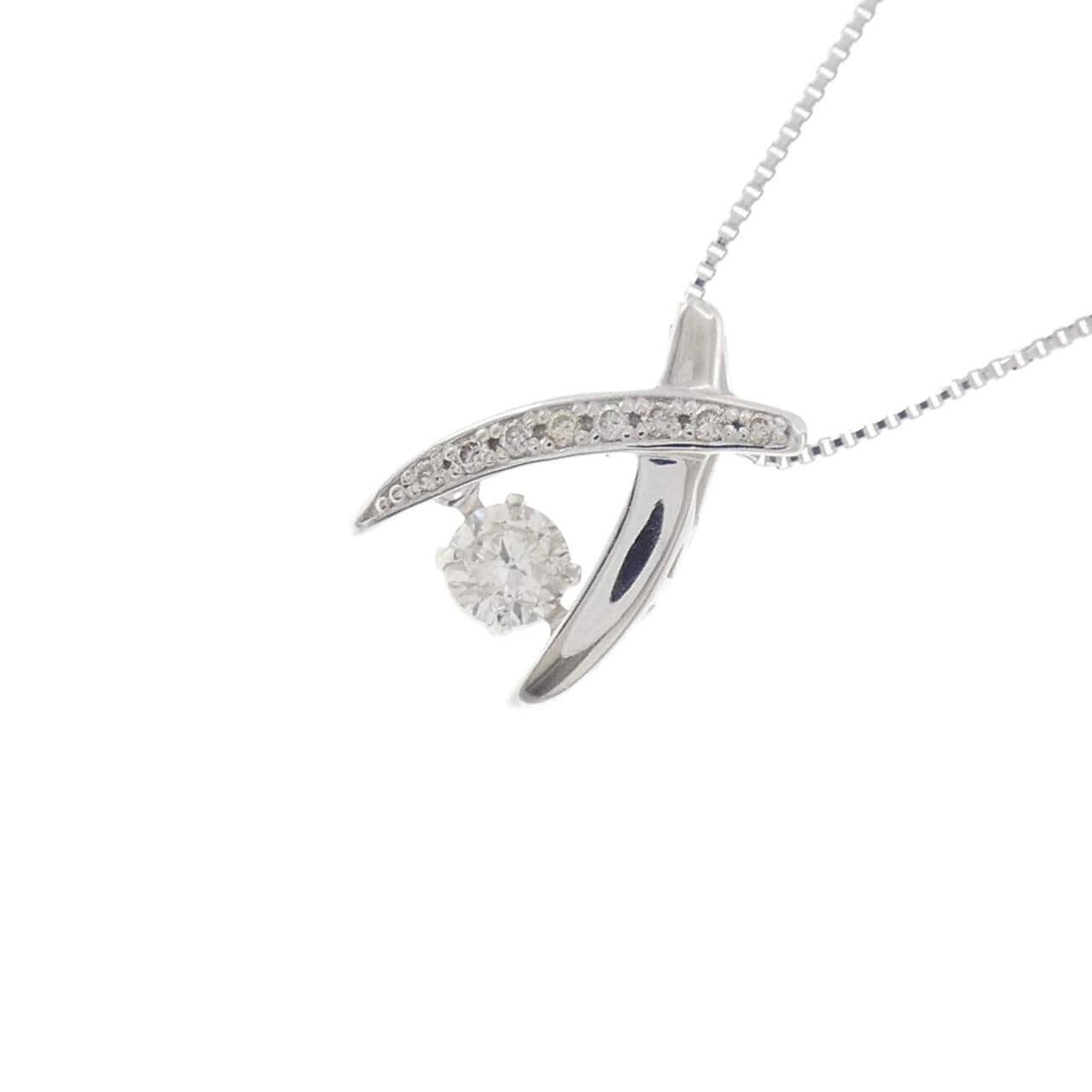 K18WG ダイヤモンド ネックレス 0.20CT
