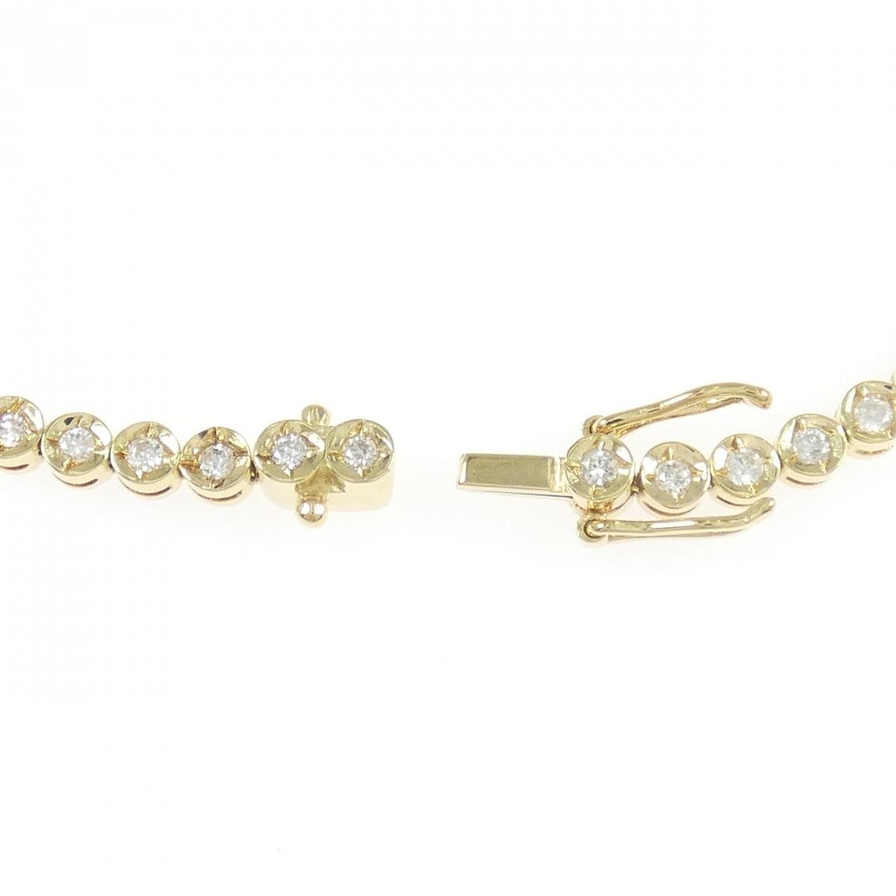 K18YG ダイヤモンド ブレスレット 1.05CT