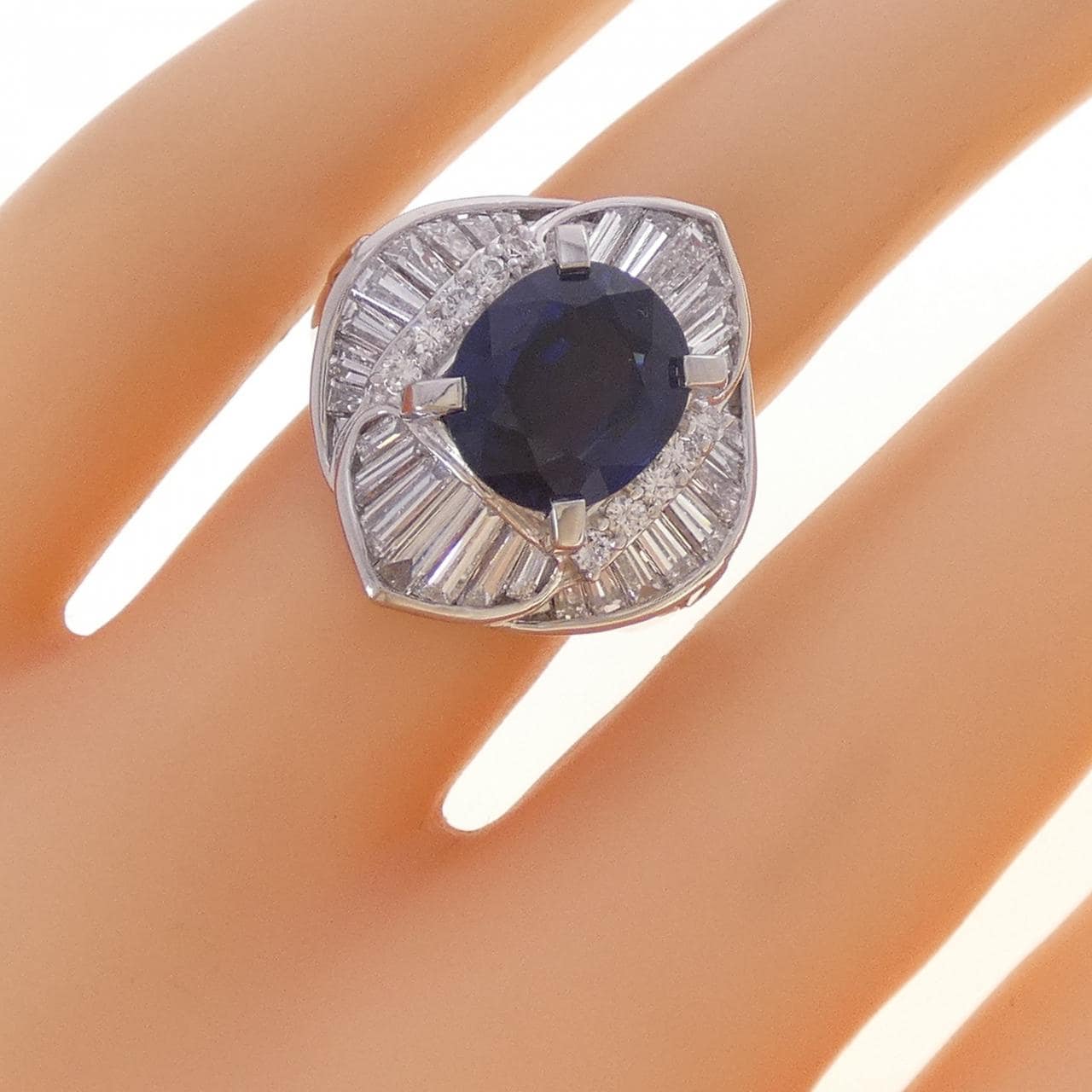 PT900 サファイヤ リング 4.43CT