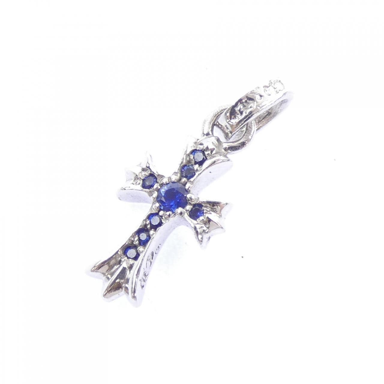 クロムハーツ CHROME HEARTS CH CROSS BABY FAT WHG PAVE BLU SAPH SNGL 202033722WHGXXX014 ペンダント