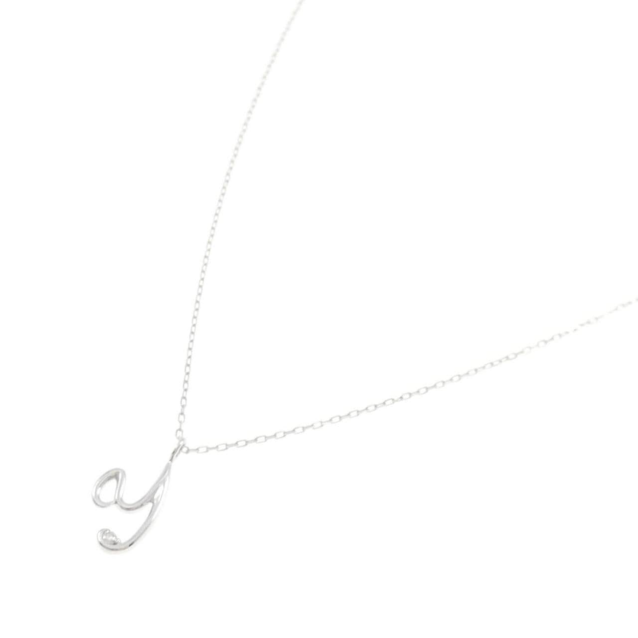 K10WG ダイヤモンド ネックレス 0.016CT
