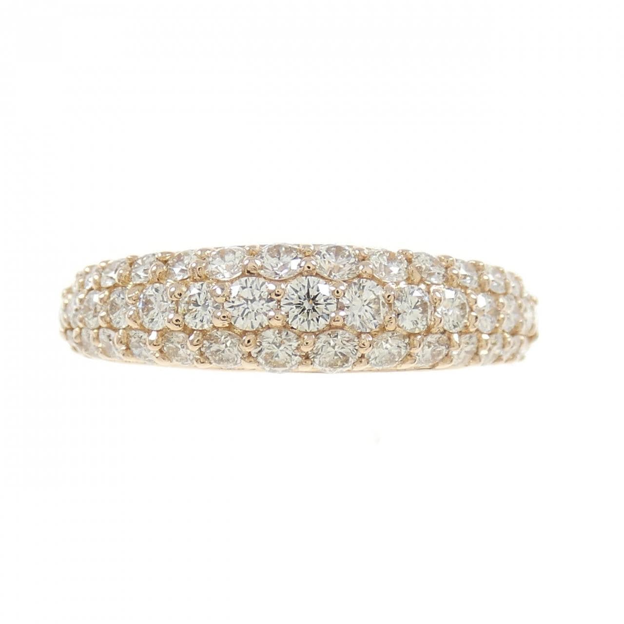 K18PG pave Diamond ring 0.70CT