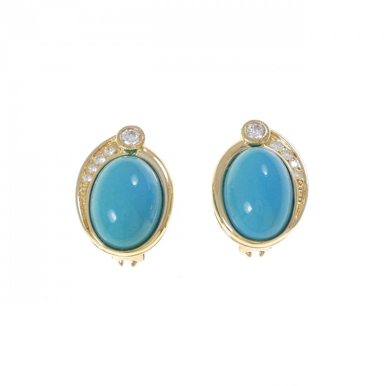 ミキモト ターコイズ イヤリング 13.66CT