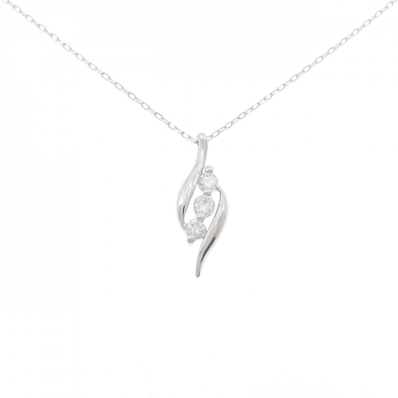 K18WG ダイヤモンド ネックレス 0.30CT