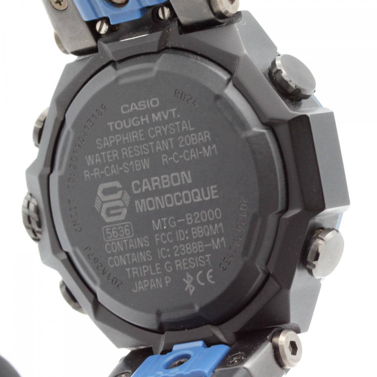 カシオ G-SHOCK･MT-G 電波時計 MTG-B2000B-1A2JF SS ソーラークォーツ