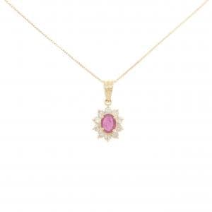 K18YG ルビー ネックレス 0.30CT