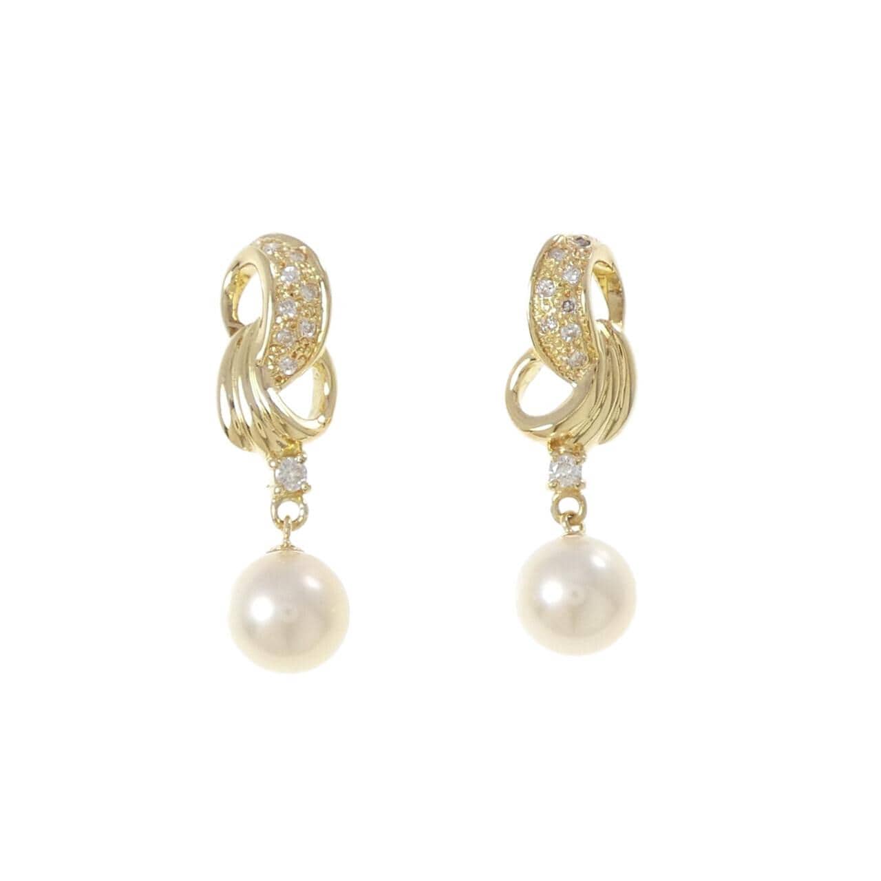 K18YG アコヤパール ピアス 7.3mm