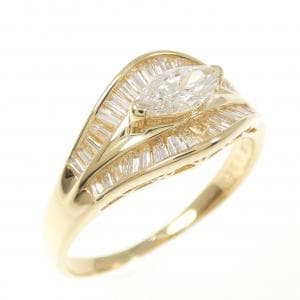 K18YG ダイヤモンド リング 0.352CT