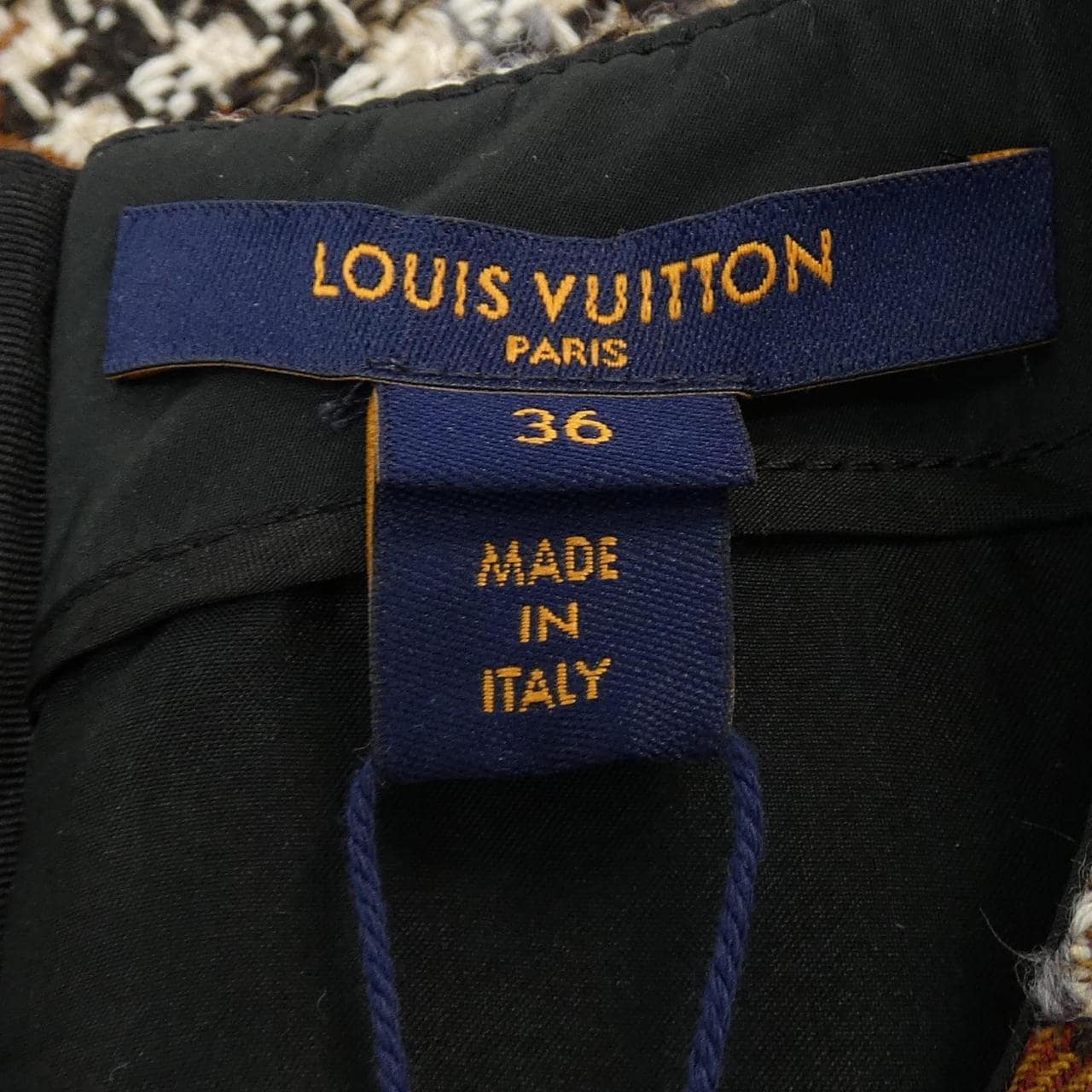 ルイヴィトン LOUIS VUITTON モノグラムツイードスケータードレス FNDR50JM9 ワンピース