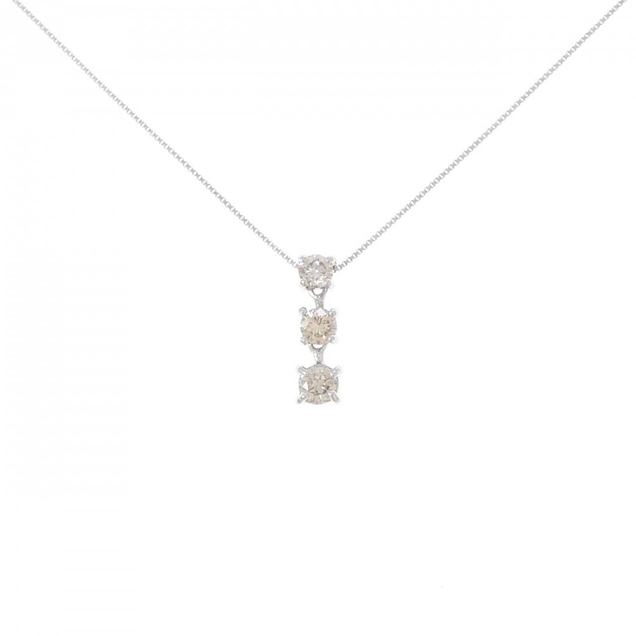K18WG ダイヤモンド ネックレス 0.43CT