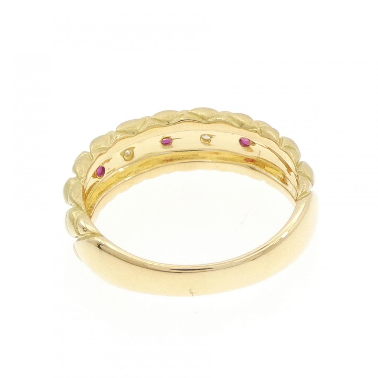 K18YG ルビー リング 0.14CT