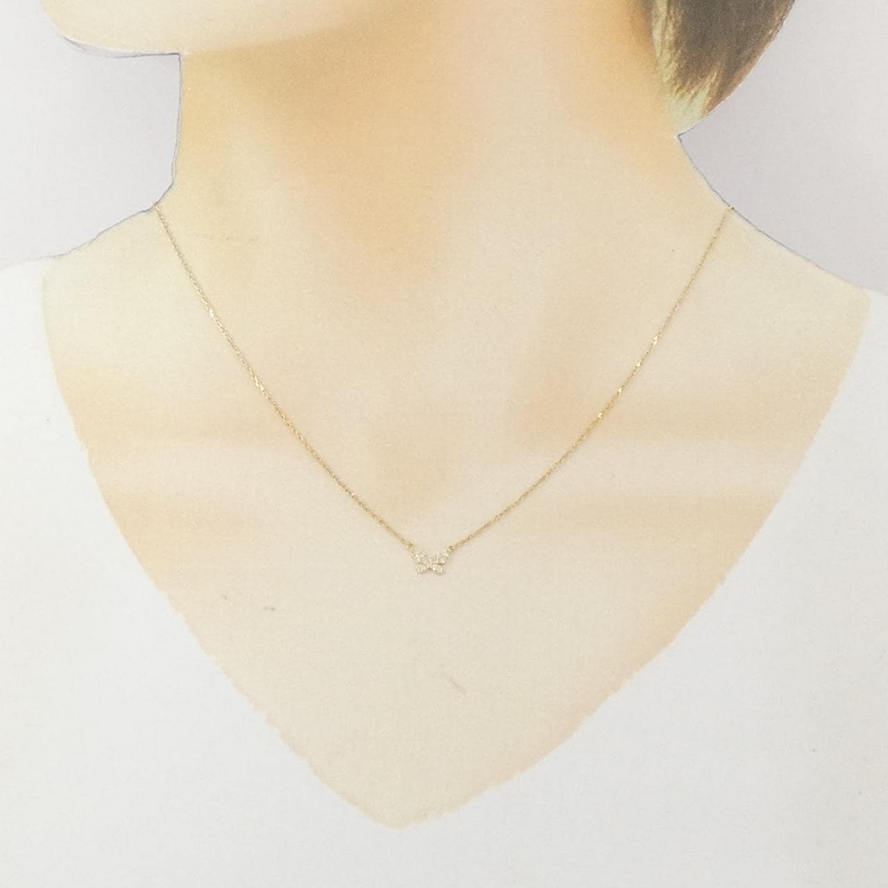 アーカー バタフライ ネックレス 0.06CT
