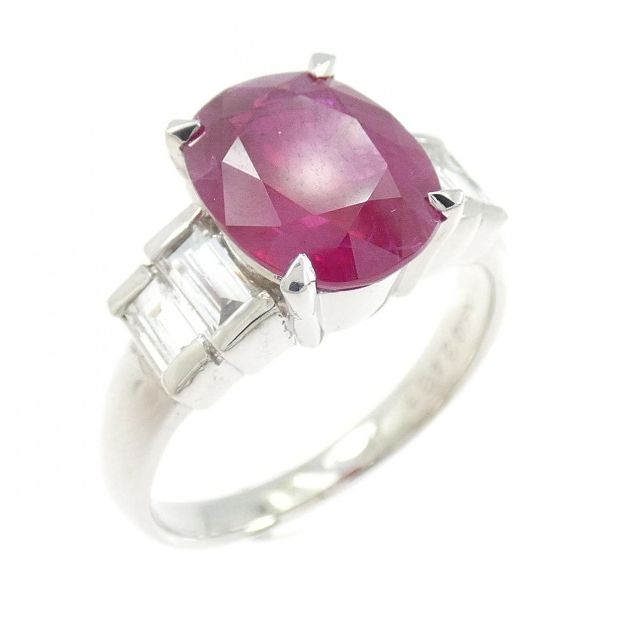 PT900 ルビー リング 3.455CT