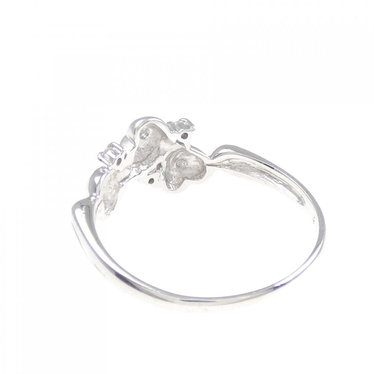 K18WG heart Diamond ring 0.06CT