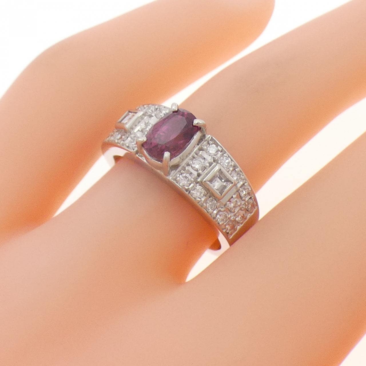 PT900 ルビー リング 1.00CT