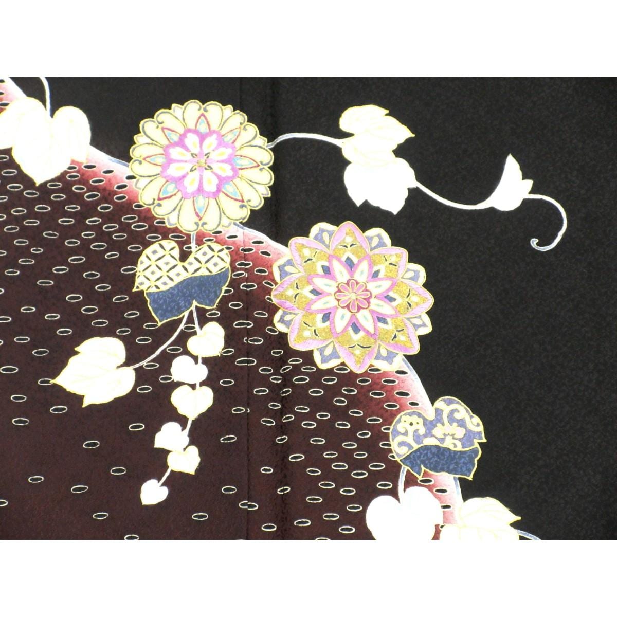 訪問着　友禅金彩加工　刺繍入り