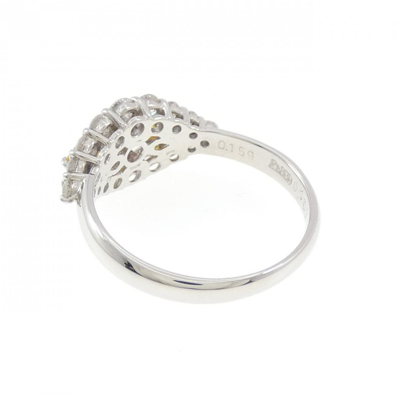 PT900 ダイヤモンド リング 0.373CT FIP SI2/FVOY SI2/FIOY I1 ペアシェイプ オーバルカット