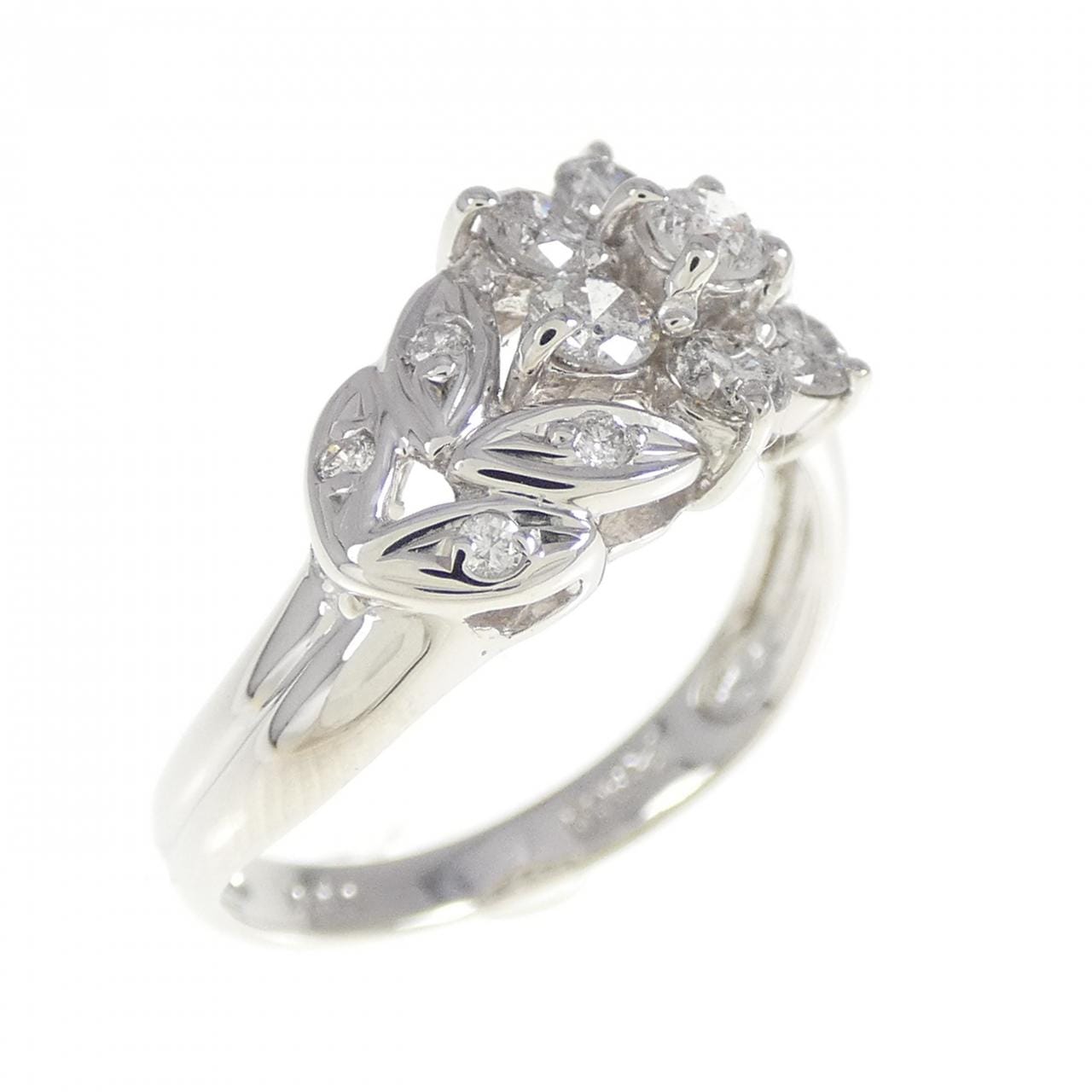 PT900花朵鑽石戒指0.50CT