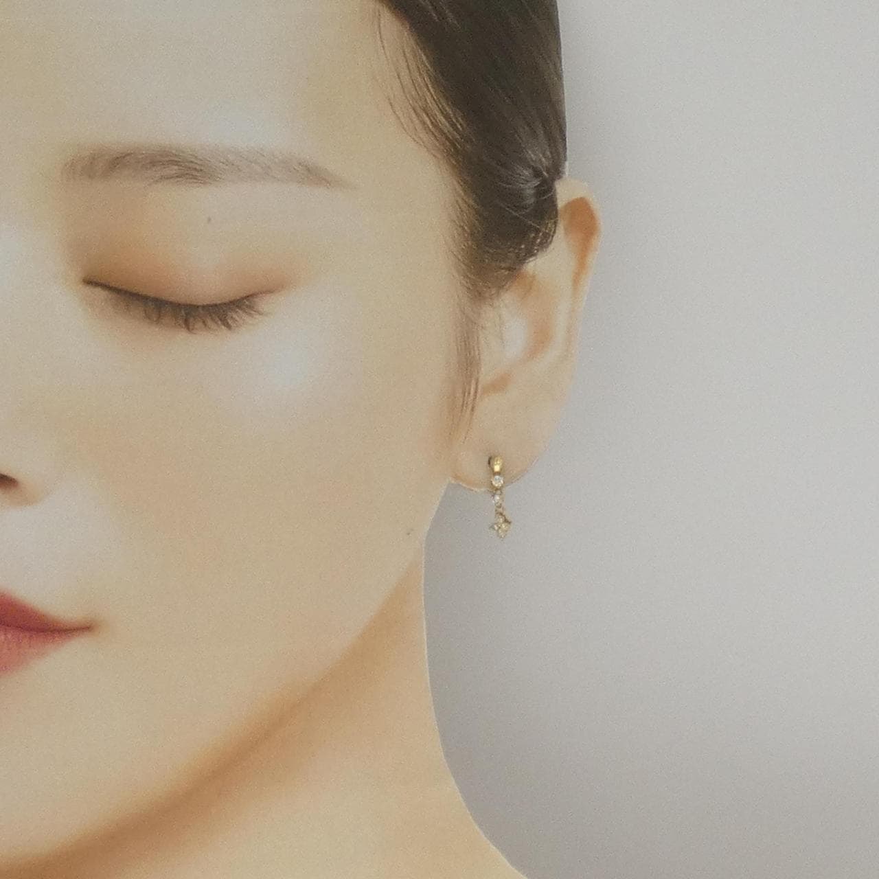 K18YG ダイヤモンド ピアス 0.30CT