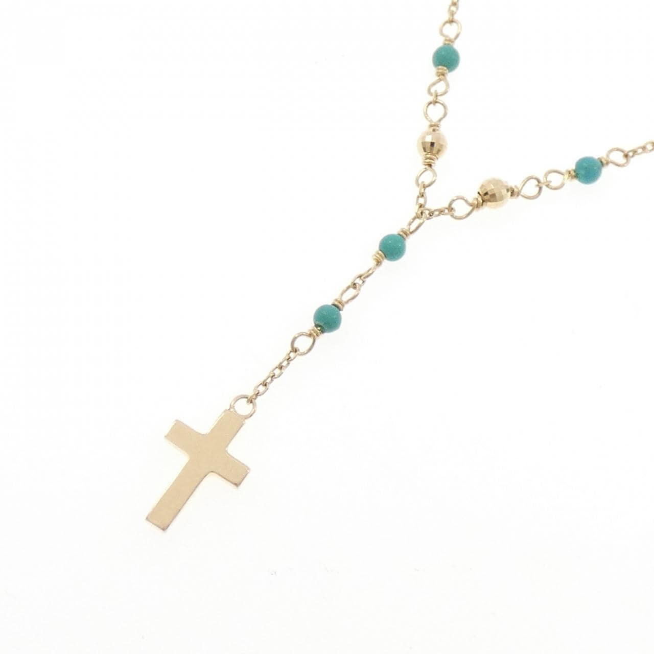 アガット クロス ターコイズ ネックレス
