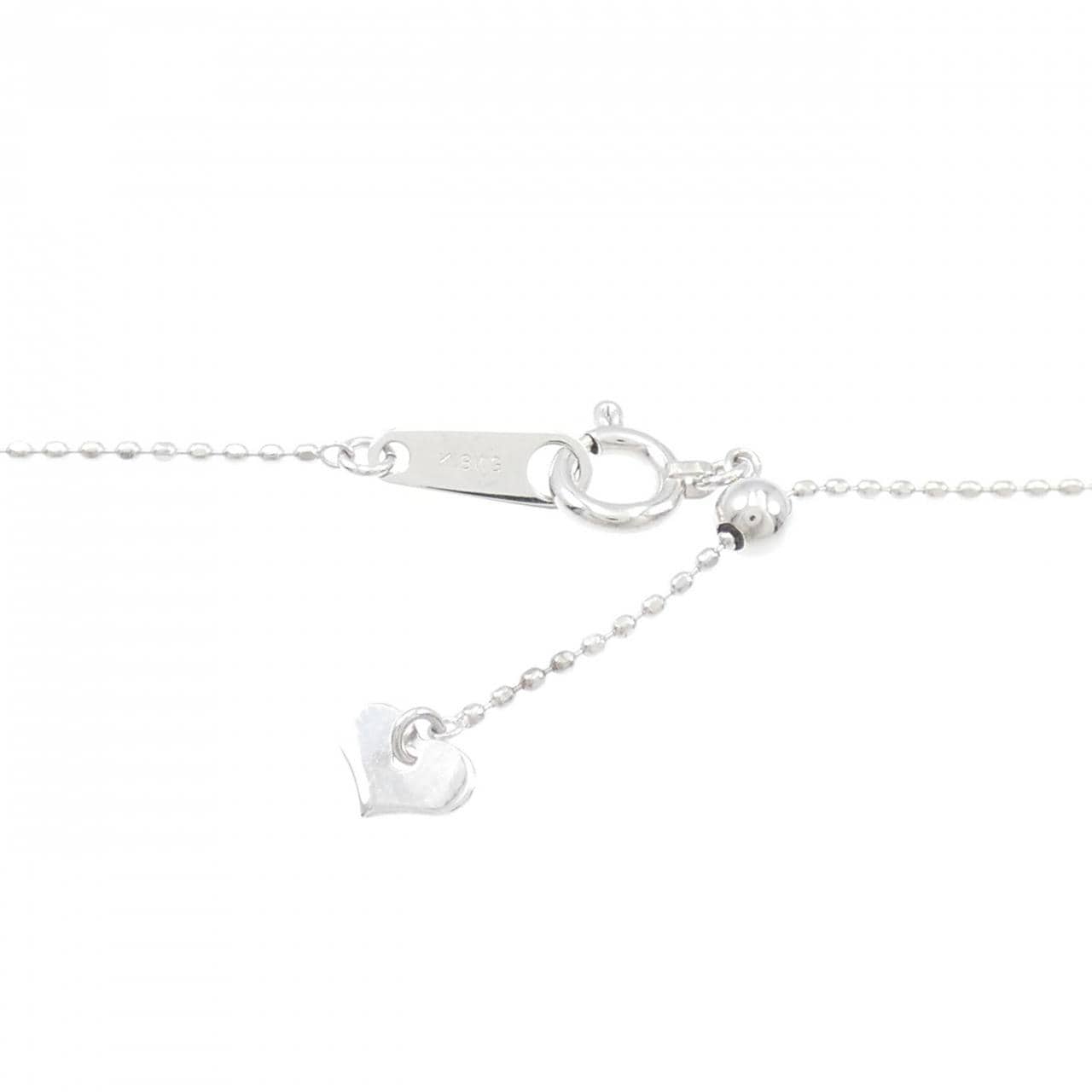 K18WG heart Diamond necklace 0.30CT