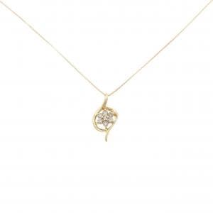 K18YG フラワー ダイヤモンド ネックレス 0.25CT