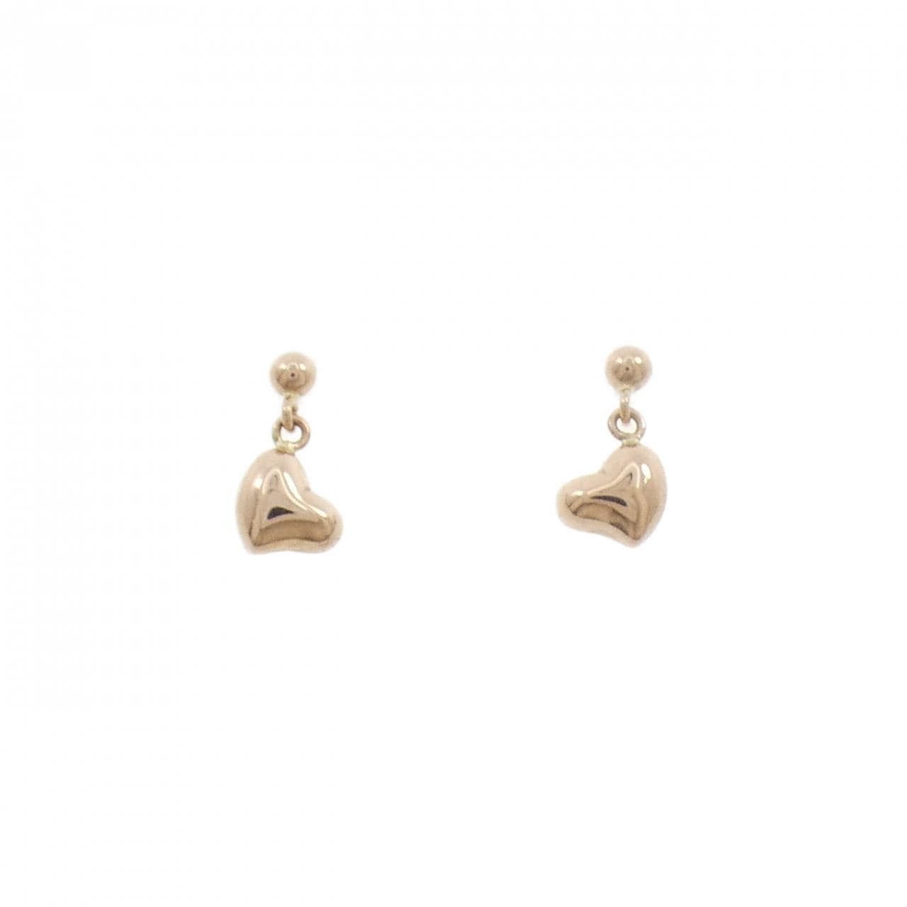 K18PG ハート ピアス