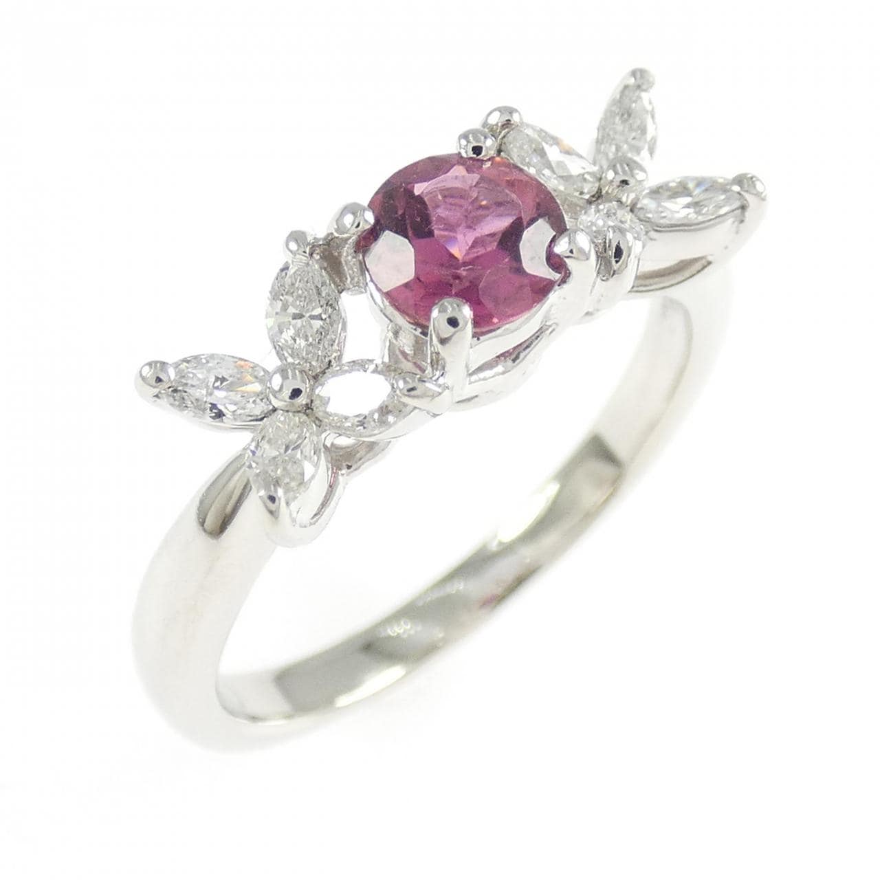 PT900 フラワー トルマリン リング 0.451CT