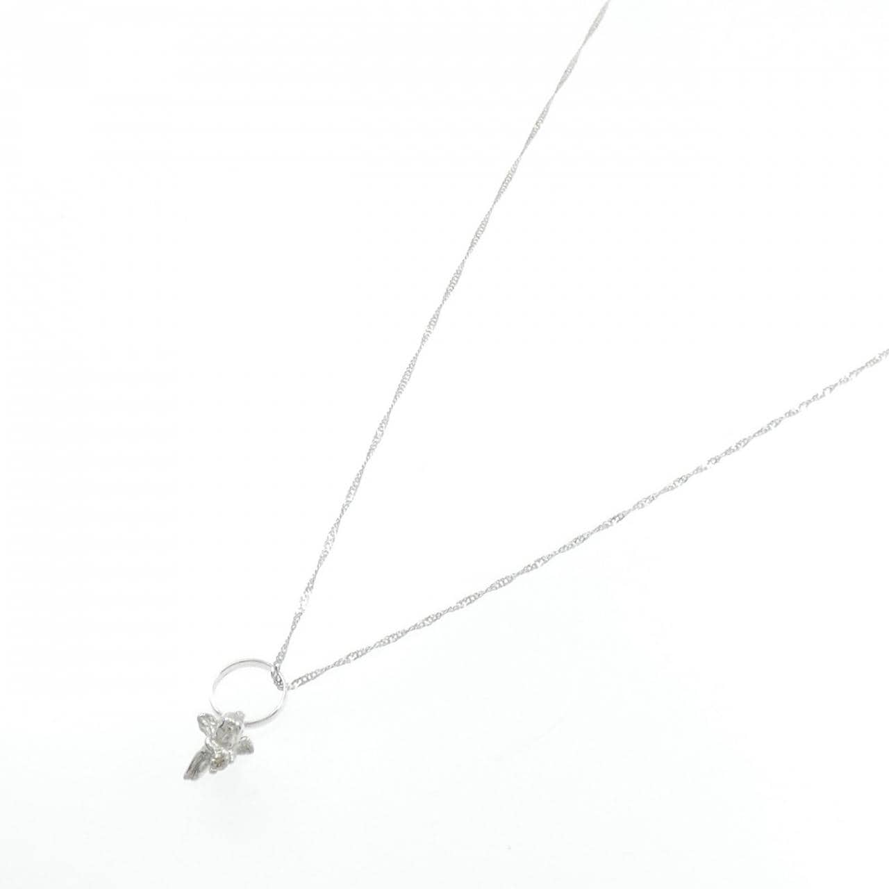 K14WG エンジェル ダイヤモンド ネックレス 0.02CT
