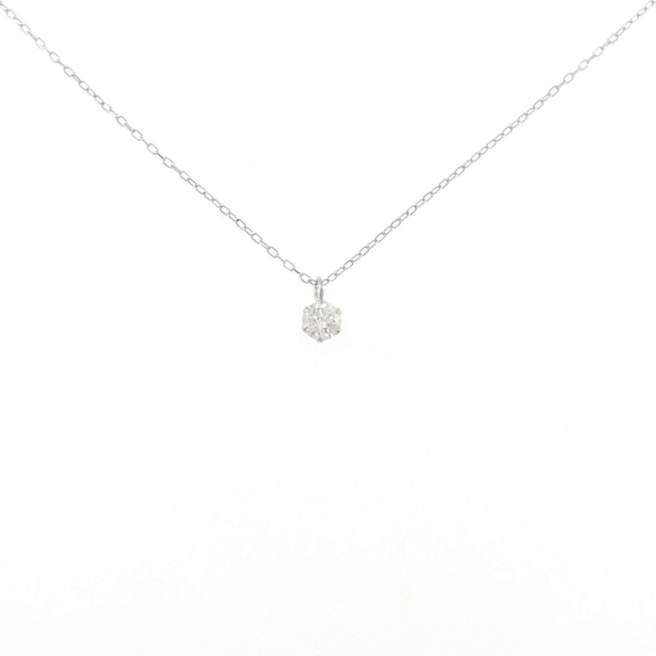 PT900/PT850 ソリティア ダイヤモンド ネックレス 0.20CT