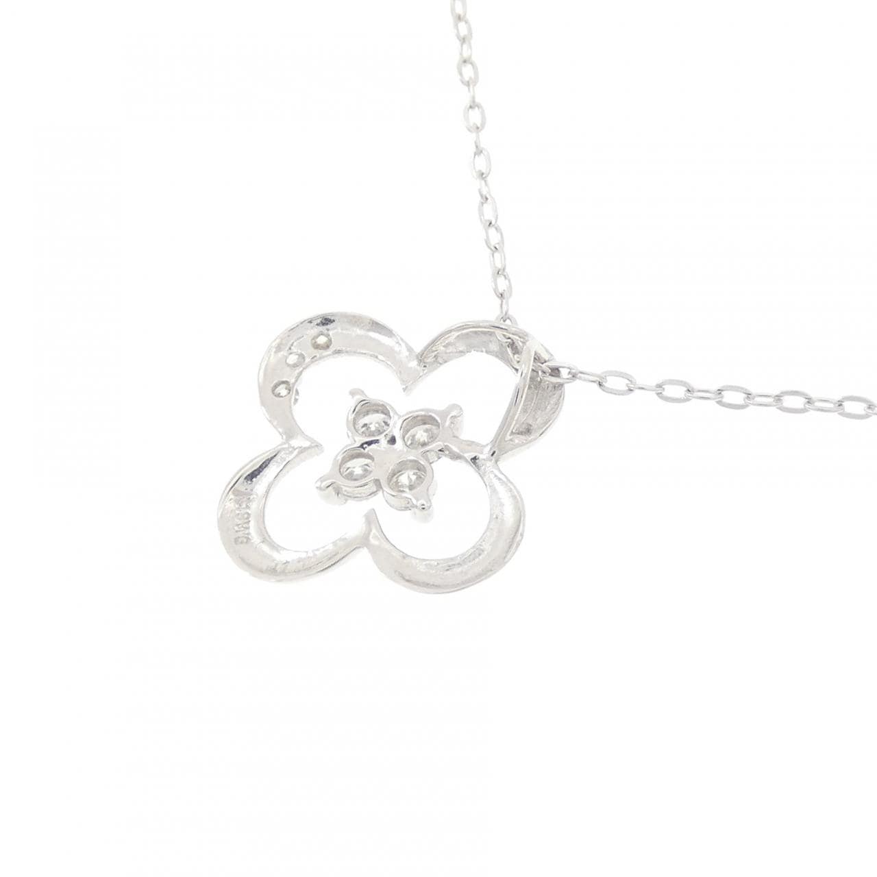 K18WG ダイヤモンド ネックレス 0.10CT