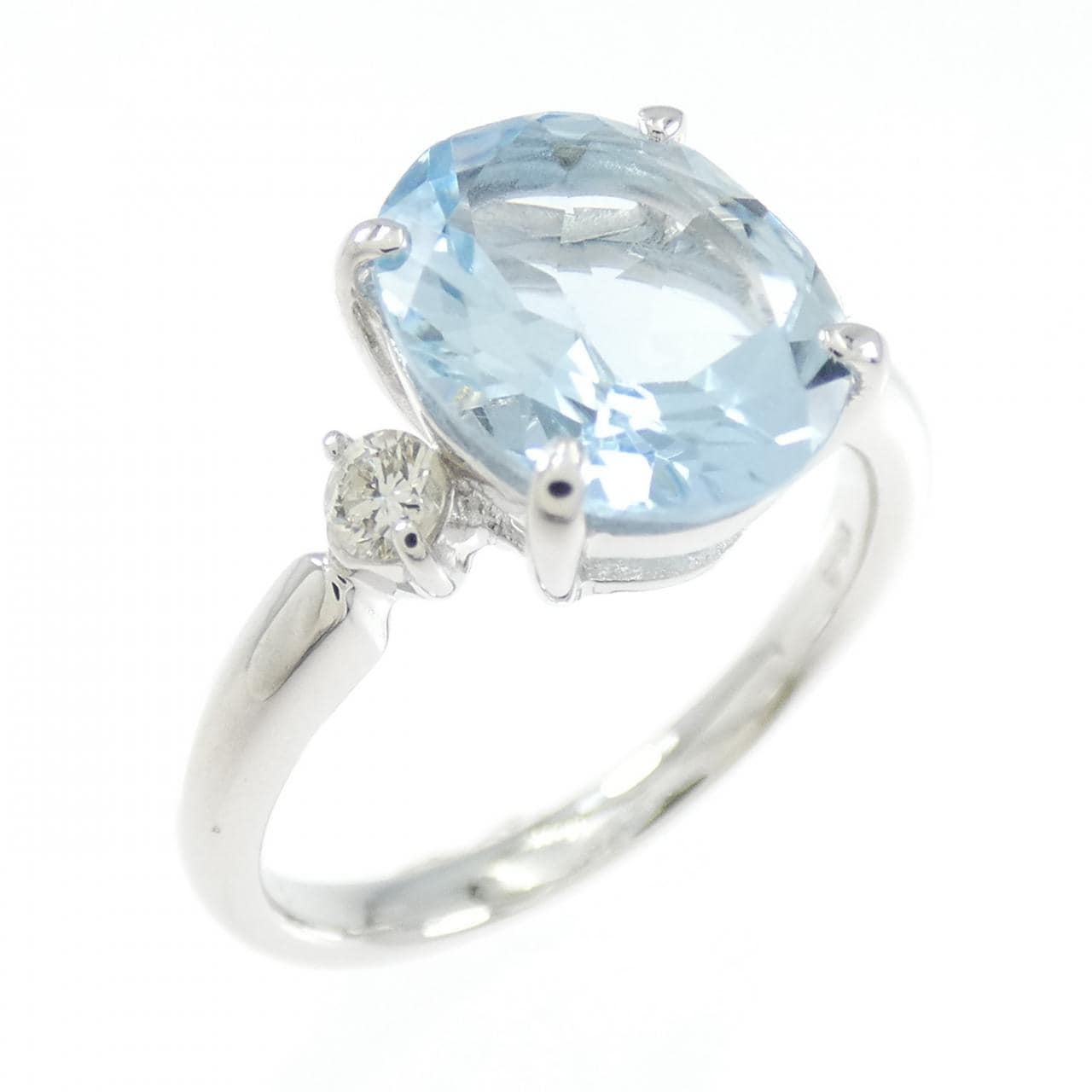 K18WG アクアマリン リング 2.00CT
