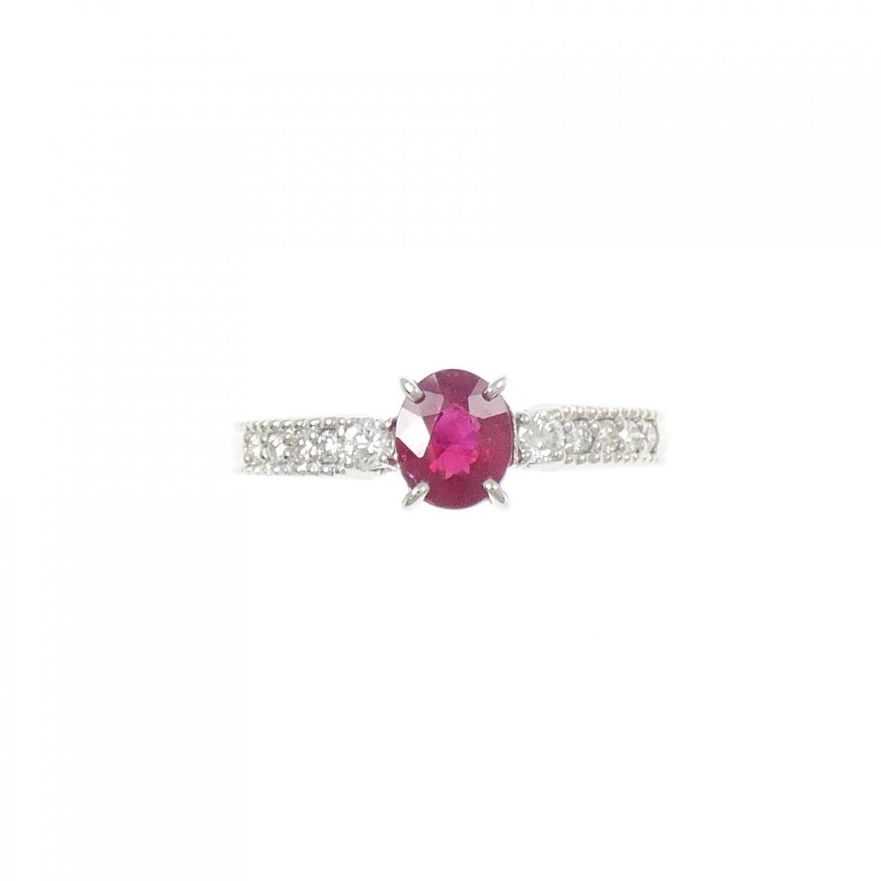 PT900 ルビー リング 0.63CT