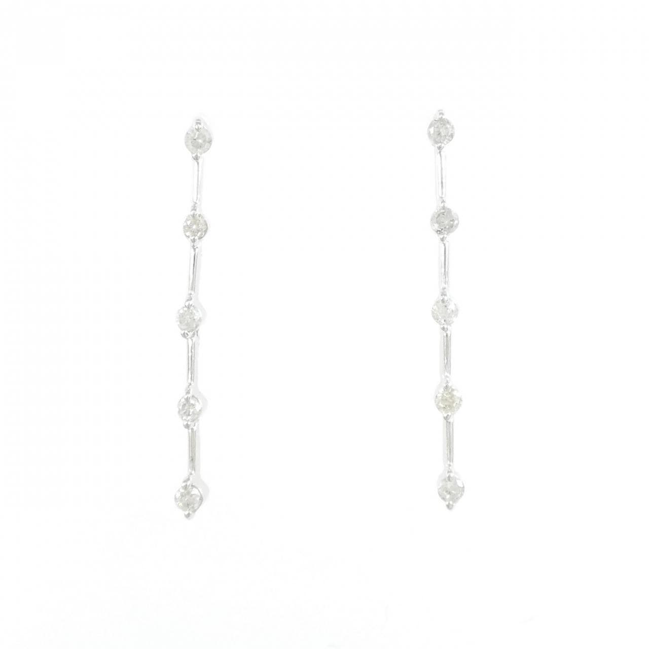 K14WG ダイヤモンド ピアス 0.20CT