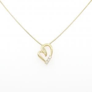 K18YG ハート ダイヤモンド ネックレス 0.16CT