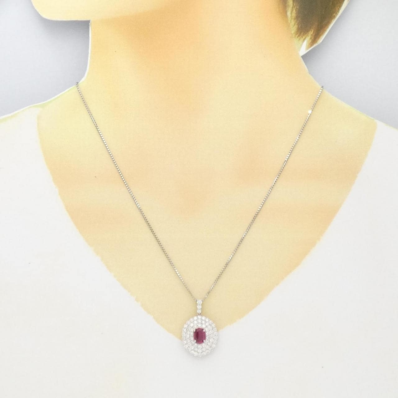 [Remake] PT Ruby Necklace Made in Thailand 1.030CT