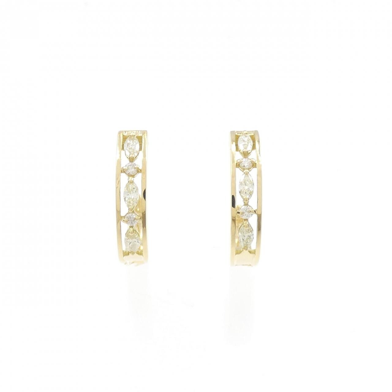 【新品】K18YG ダイヤモンド ピアス 0.24CT