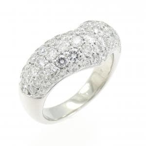 K18WG パヴェ ダイヤモンド リング 2.03CT