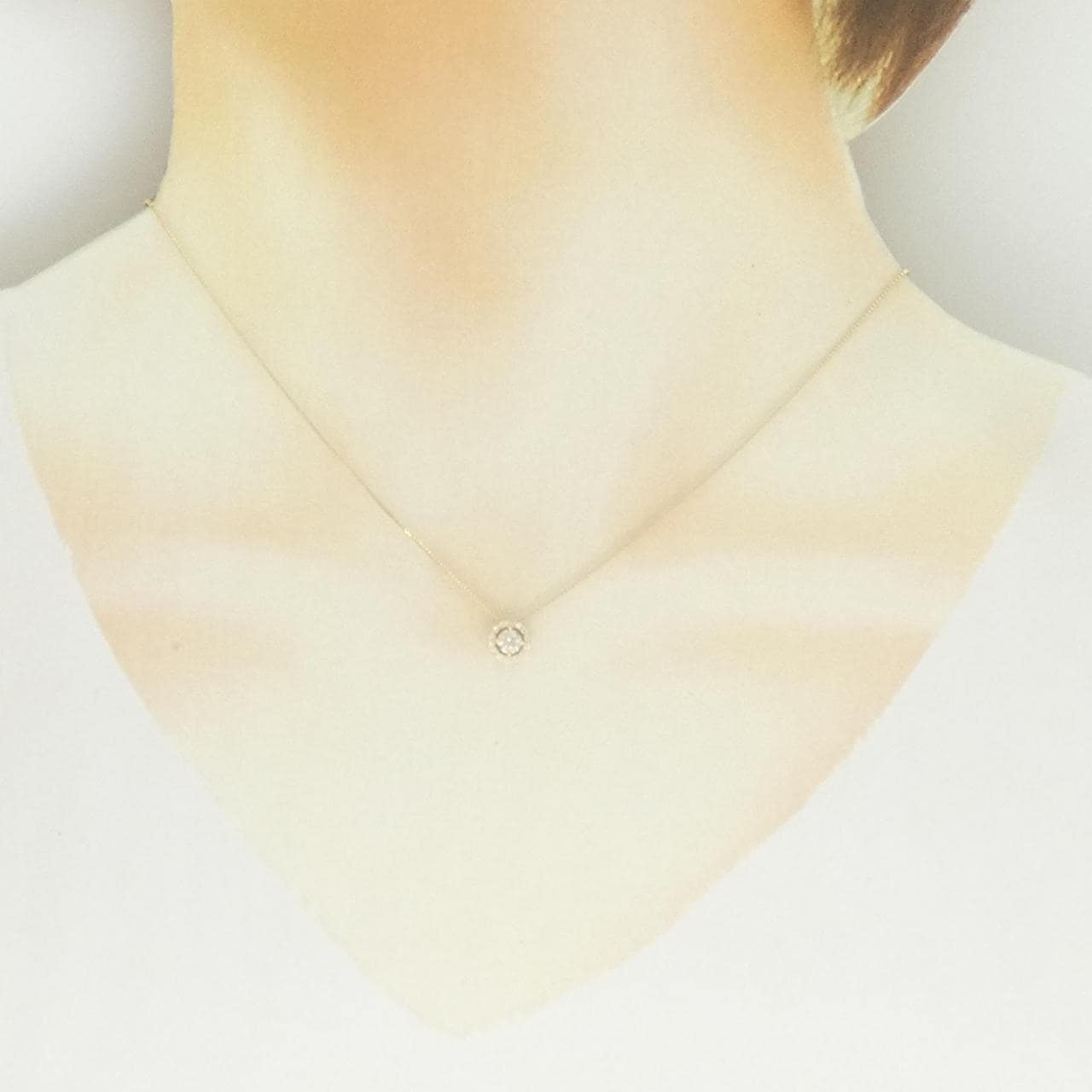 K18YG ダイヤモンド ネックレス 0.23CT