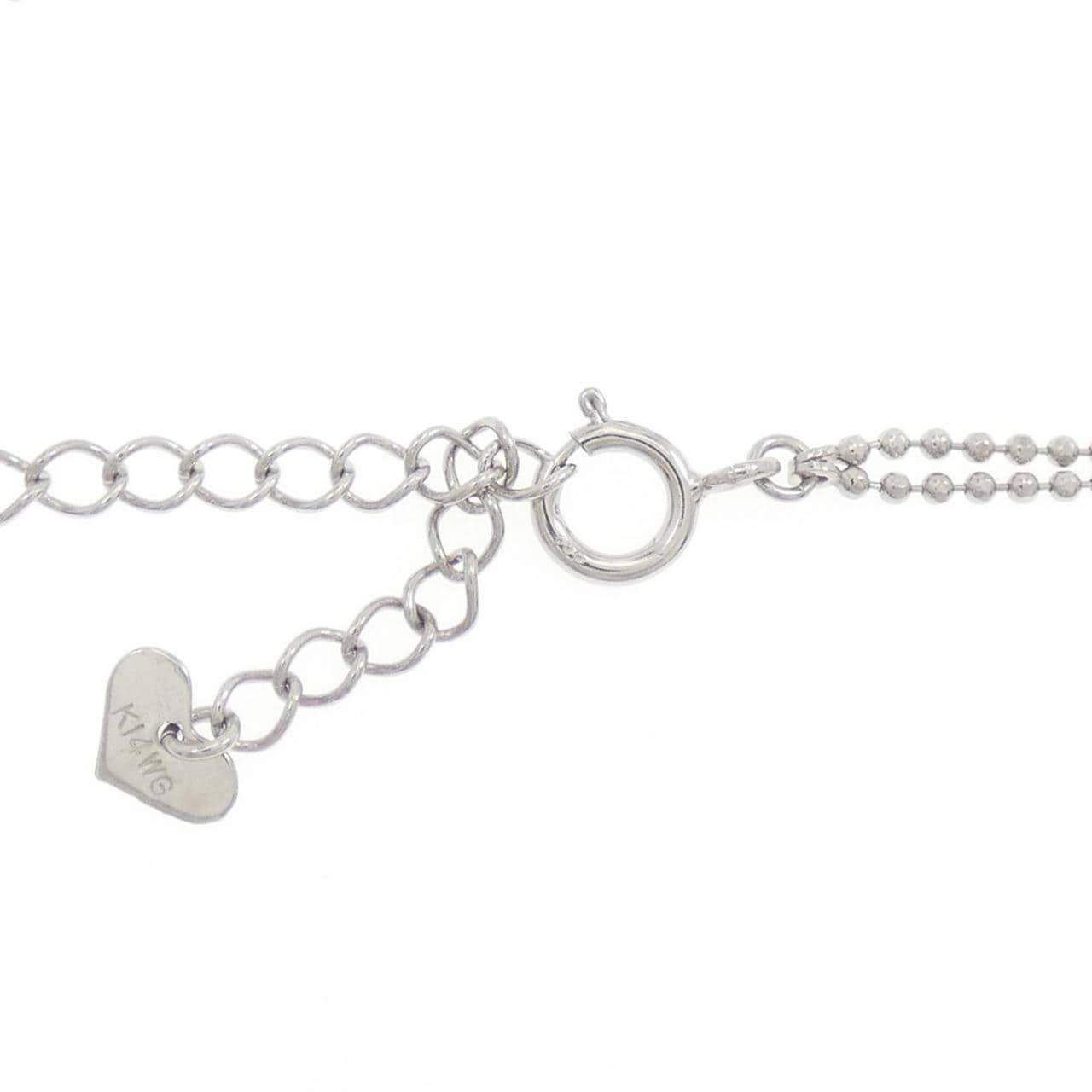 K14WG Heart Diamond Bracelet