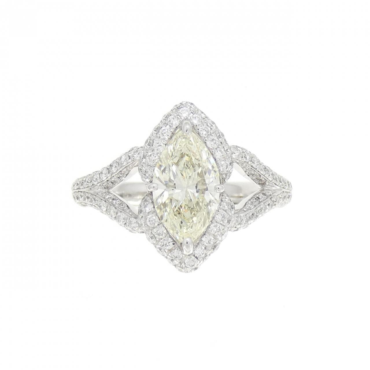 K18WG ダイヤモンド リング 1.363CT