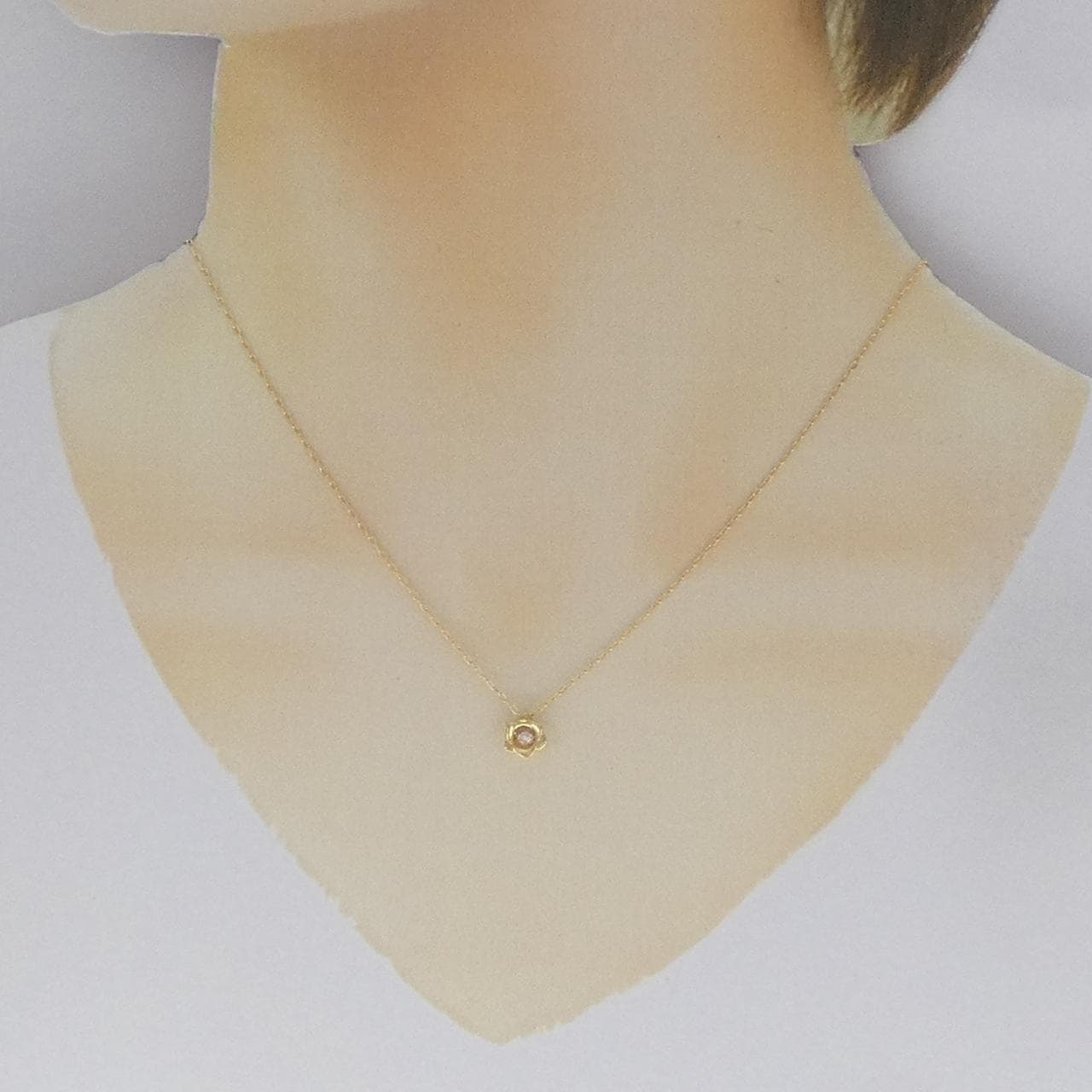K18YG ダイヤモンド ネックレス 0.046CT