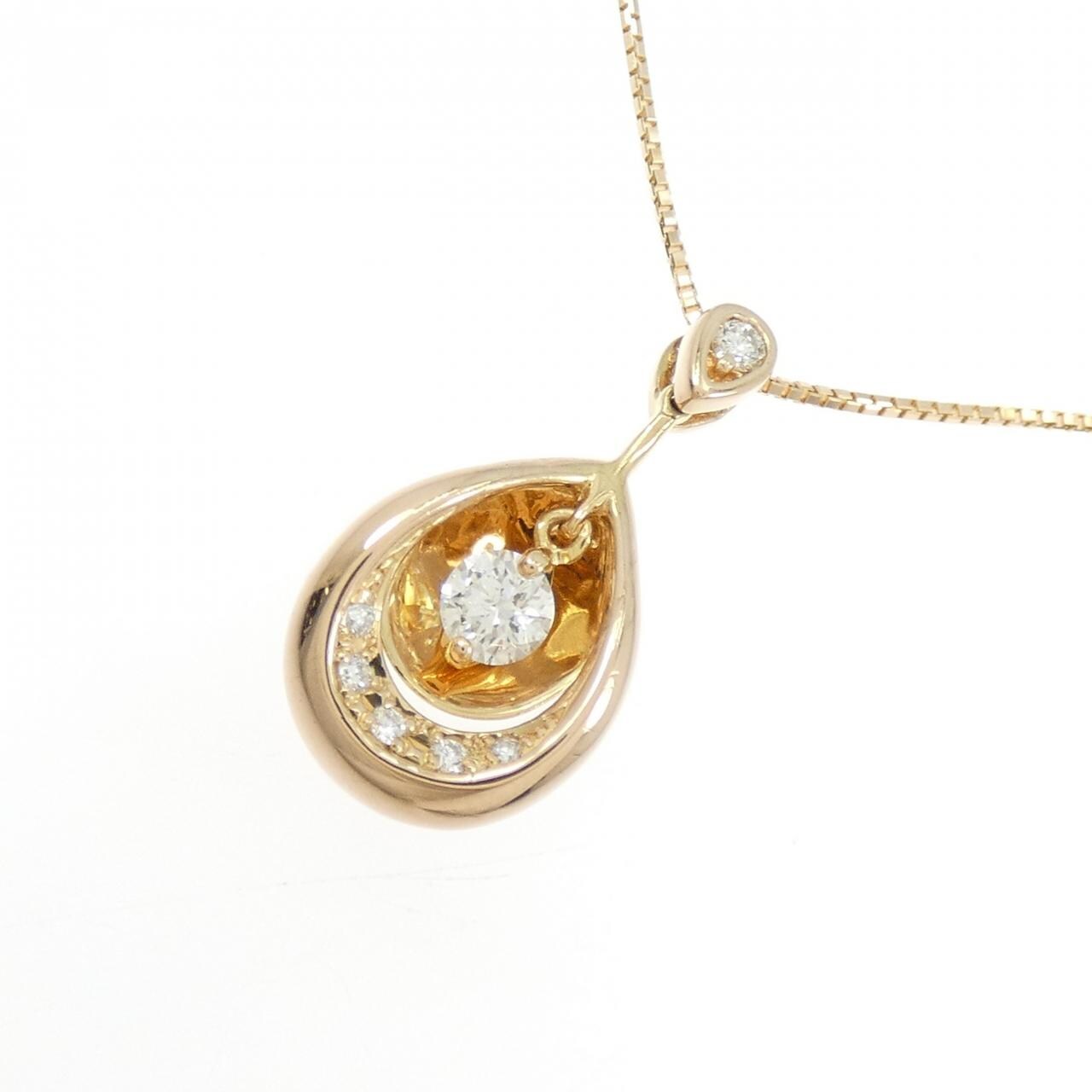 K18PG ダイヤモンド ネックレス 0.174CT